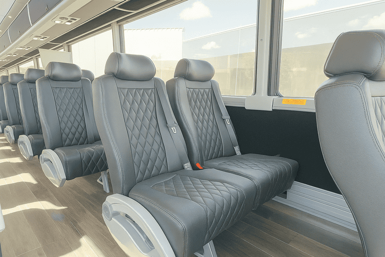 interior of Charter Bus Rental Elk Grove charter bus